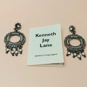 Kenneth Jay Lane for QVC Stud Dangles 1 3/4" x 1  1/4"